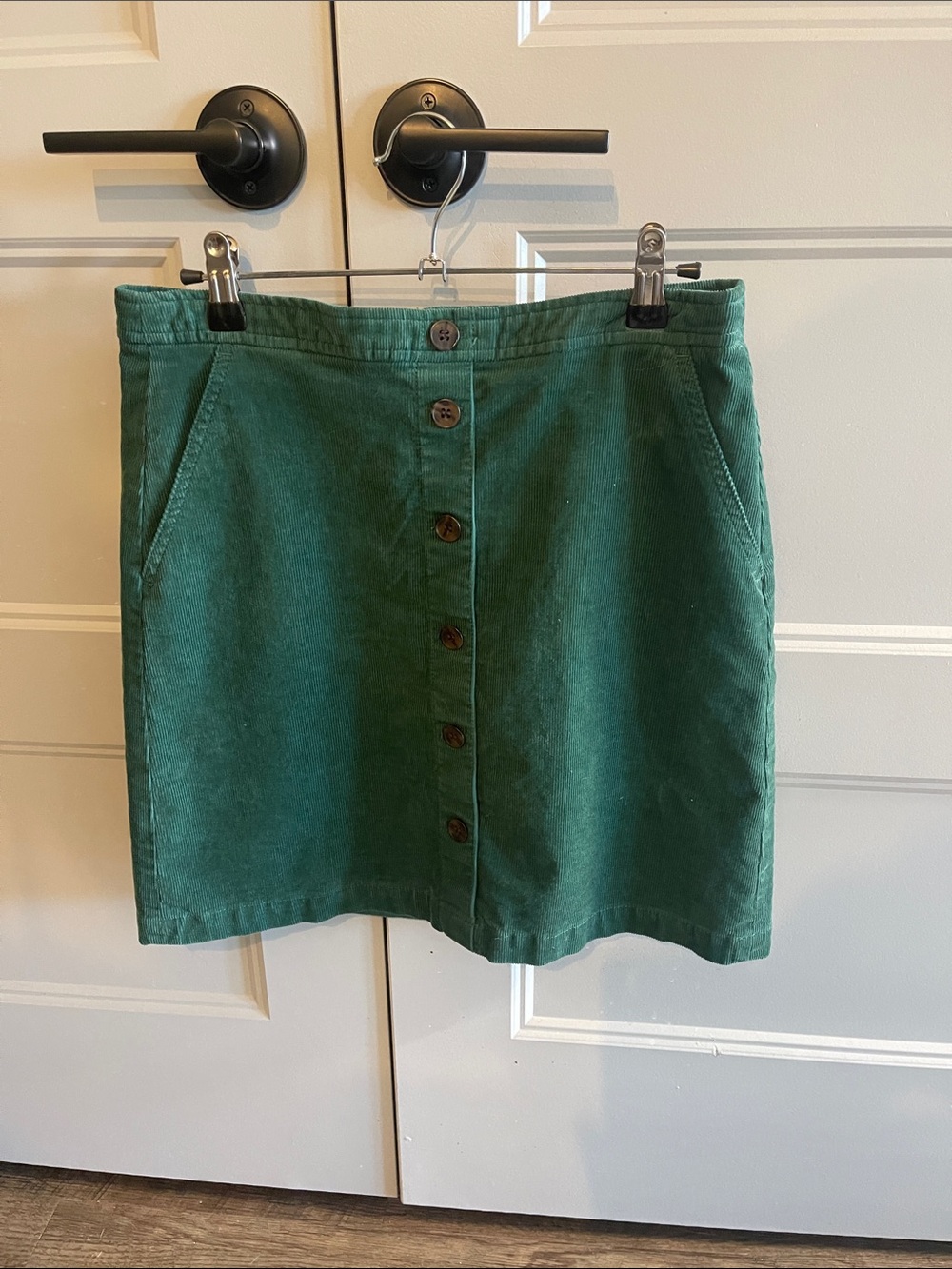 J. Crew Corduroy faux Button-Front mini Skirt